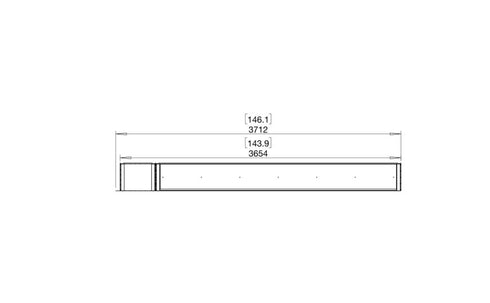 Ecosmart Fire Flex 140RC.BXL Right Corner Fireplace Insert - Black Finish / Black Burner - ESF.FX.140RC.BXL.B